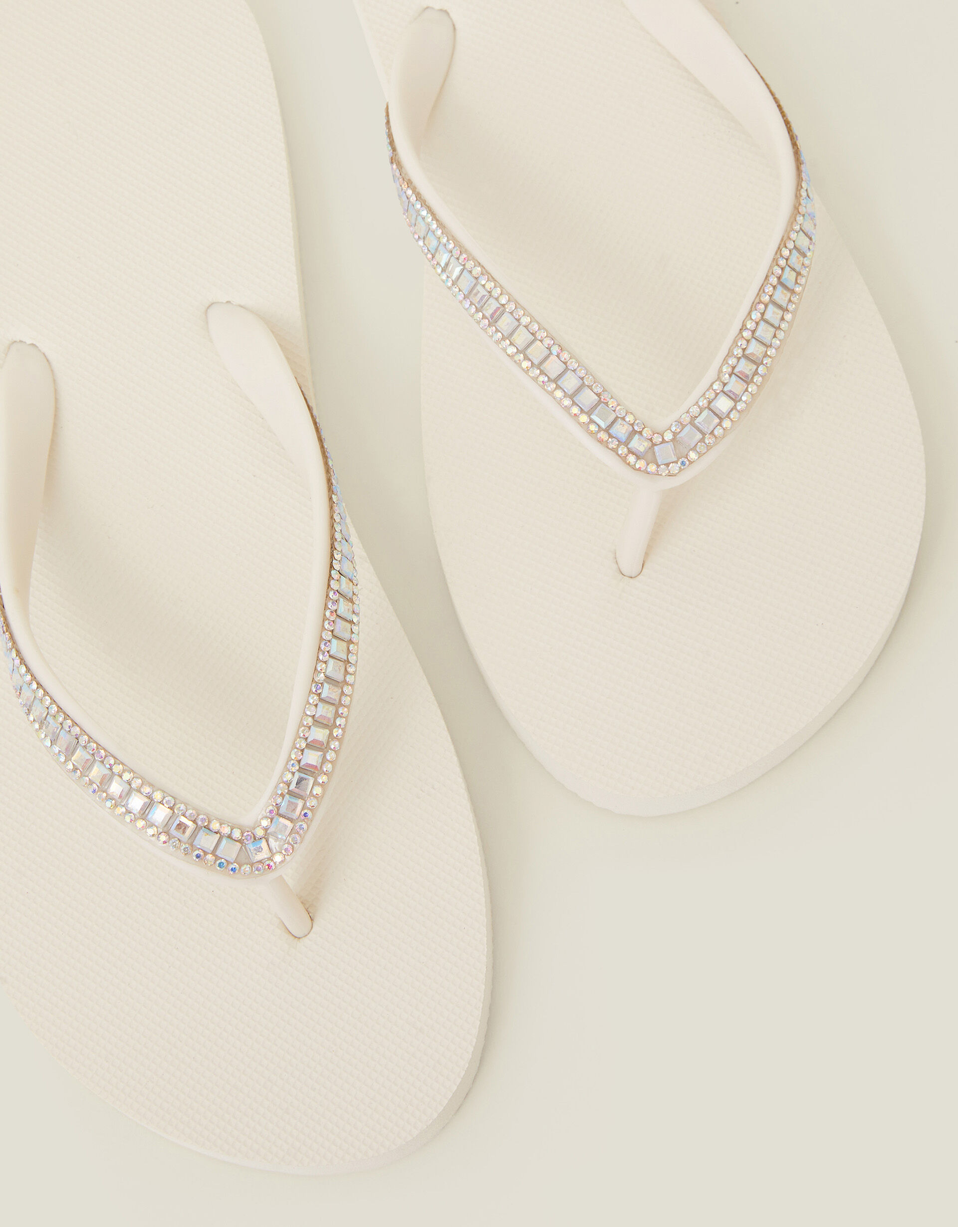 Embellished flip flops deals