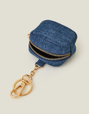 Denim Earbud Case Keyring, , large