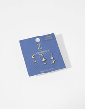 Gold-Plated Sparkle Single Stud Multipack, , large