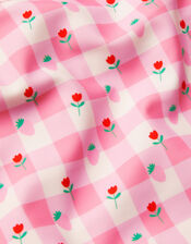 Girls Strawberry Print Swimsuit, Pink (PINK), large