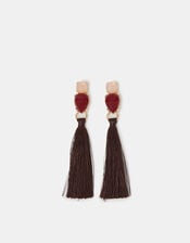 Stone Tassel Drop Earrings, , large