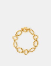 Stainless Steel Molten Chain T-Bar Bracelet, , large