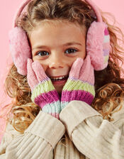 Stripe Knit Gloves, Multi (BRIGHTS-MULTI), large