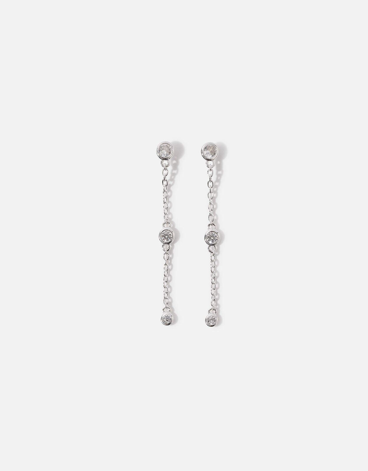 Silver sparkly sales dangle earrings