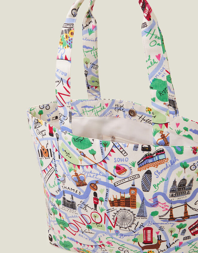 London Map Print Shopper Bag, , large