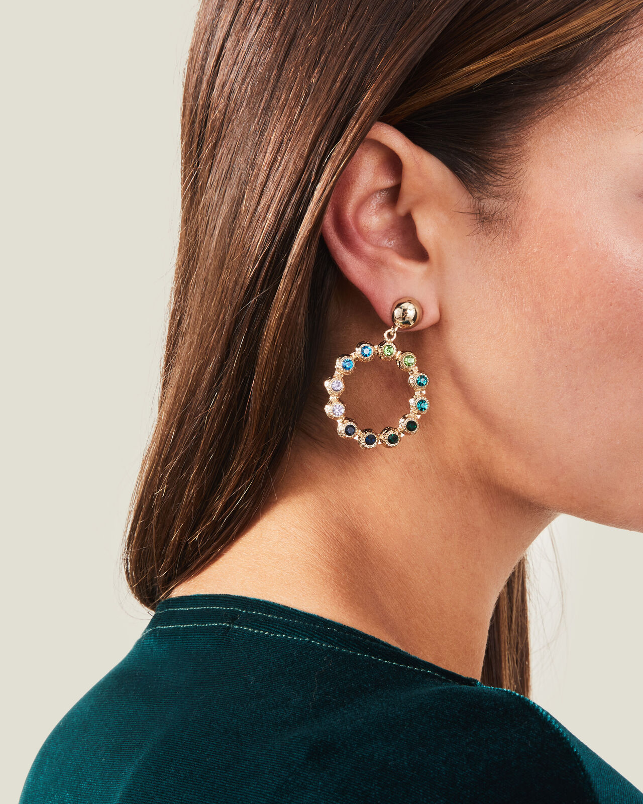 Large gemstone deals earrings