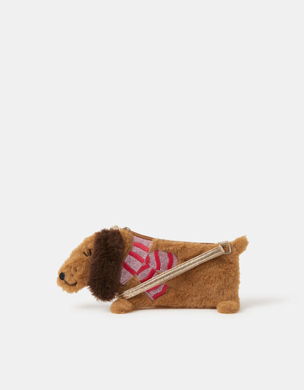 Girls Sausage Dog Crossbody Bag, , large