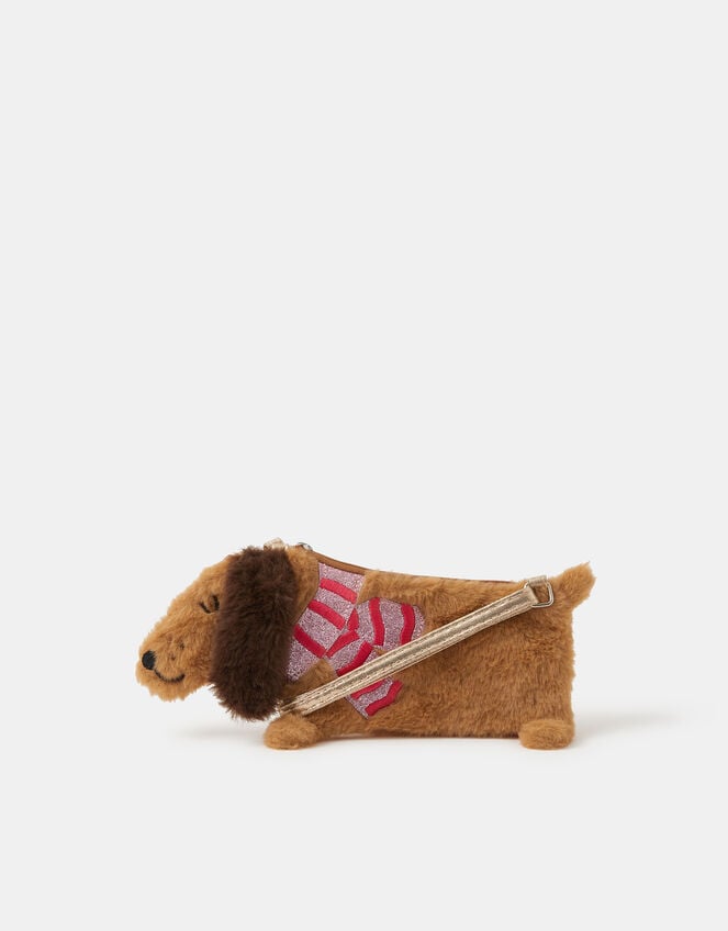 Girls Sausage Dog Crossbody Bag, , large