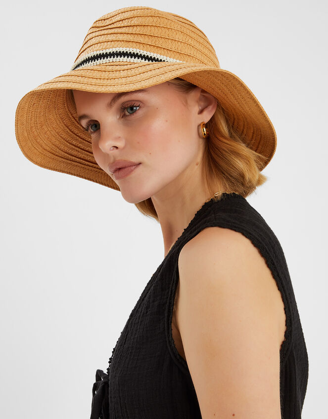 Monochrome Trim Bucket Hat, , large