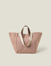 Large Stripe Canvas Tote Bag, , large