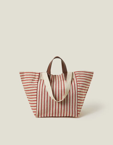 Large Stripe Canvas Tote Bag, , large