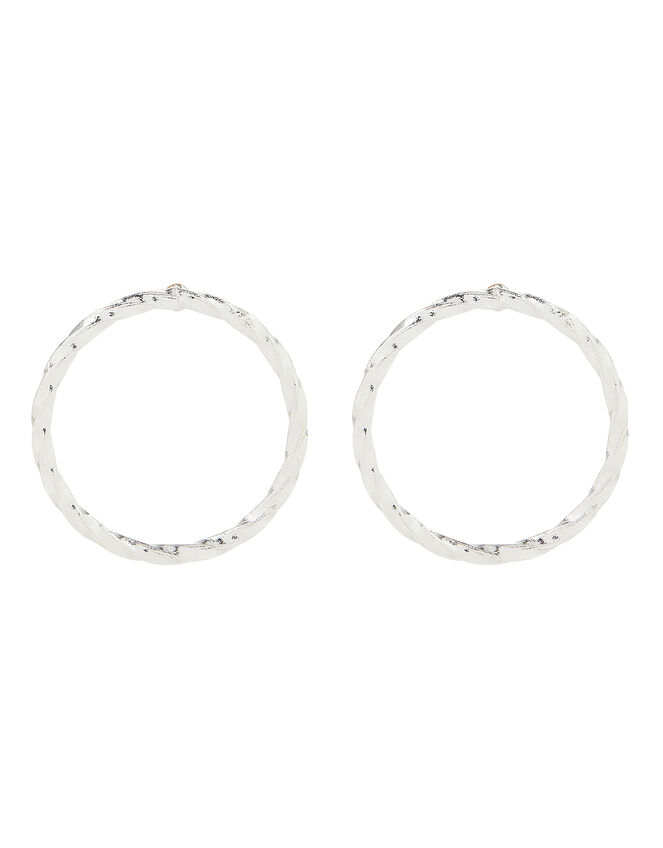 Twisted Circle Stud Earrings, , large
