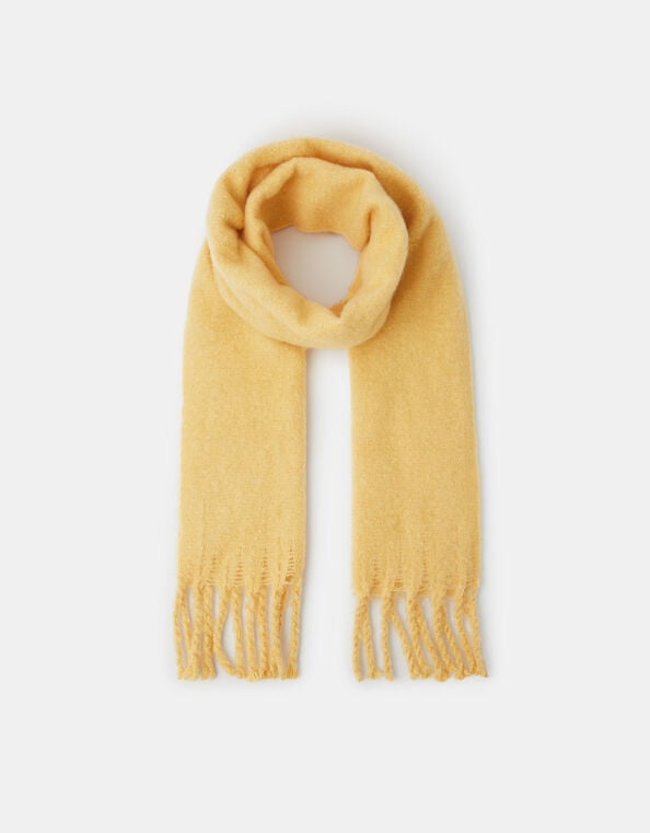 Super Soft Plain Scarf, Yellow (YELLOW), large