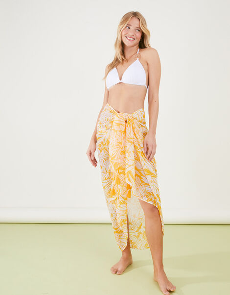 Leaf Print Sarong, , large