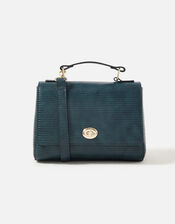 Jessica Croc Handheld Bag, Teal (TEAL), large