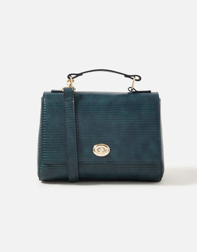 Jessica Croc Handheld Bag, Teal (TEAL), large