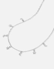 Platinum-Plated Celestial Charm Necklace , , large