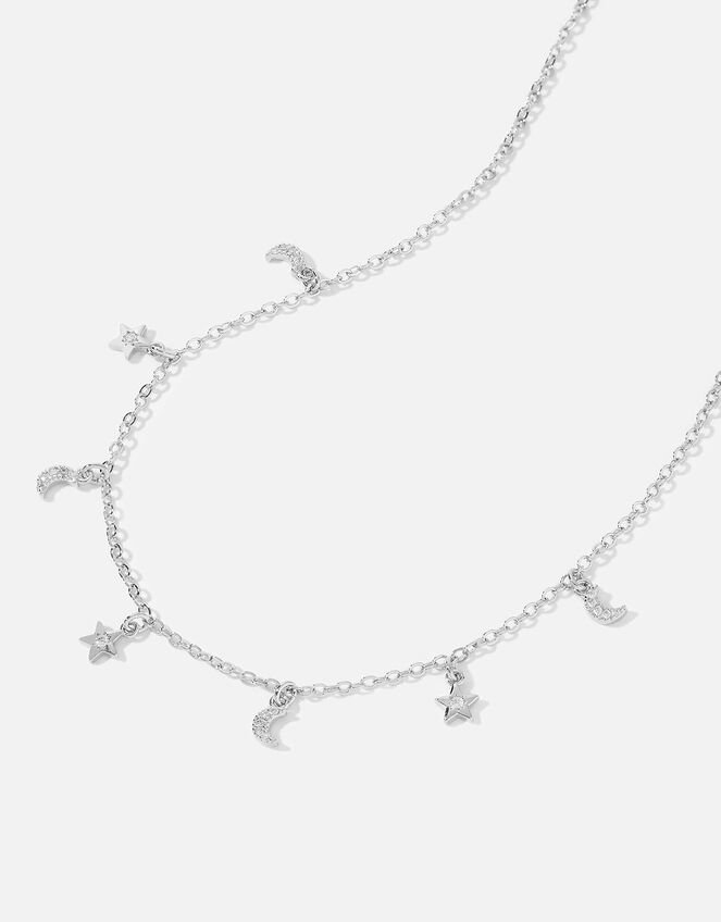 Platinum-Plated Celestial Charm Necklace , , large