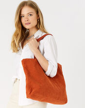 Cord Shopper Bag, Orange (RUST), large