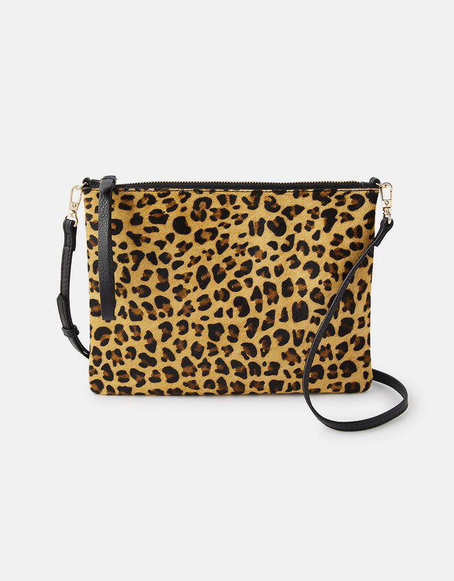 Carmela Leopard Clutch Bag, , large