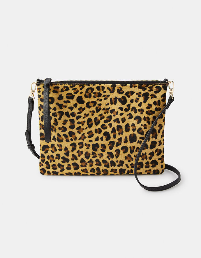 Carmela Leopard Clutch Bag | Leather bags | Accessorize UK