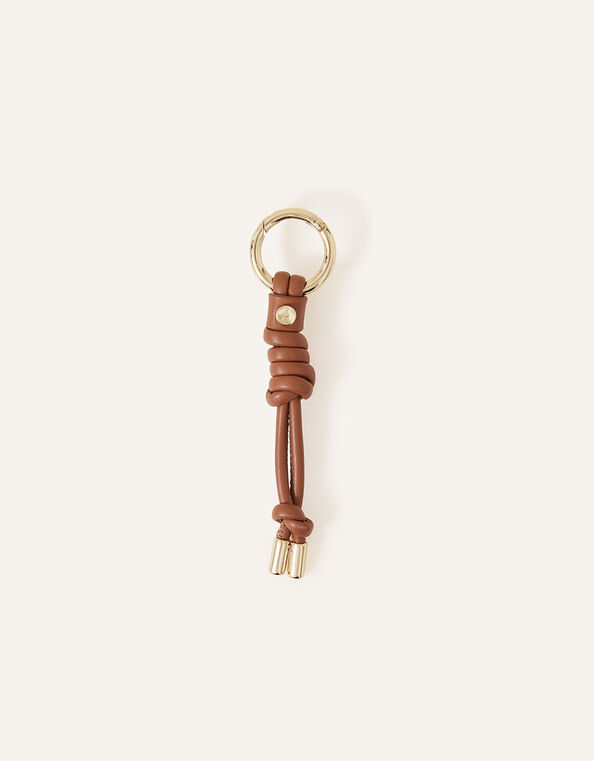 Knotted Keyring, Tan (TAN), large