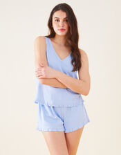 Rib Vest Pyjama Set, Blue (BLUE), large