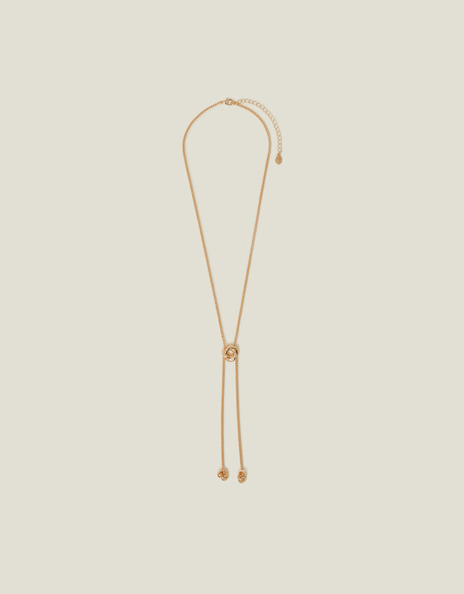 Knot Bolo Necklace Gold, , large
