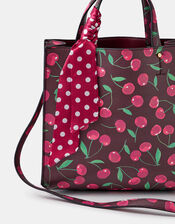 Cherry Print Handbag, , large