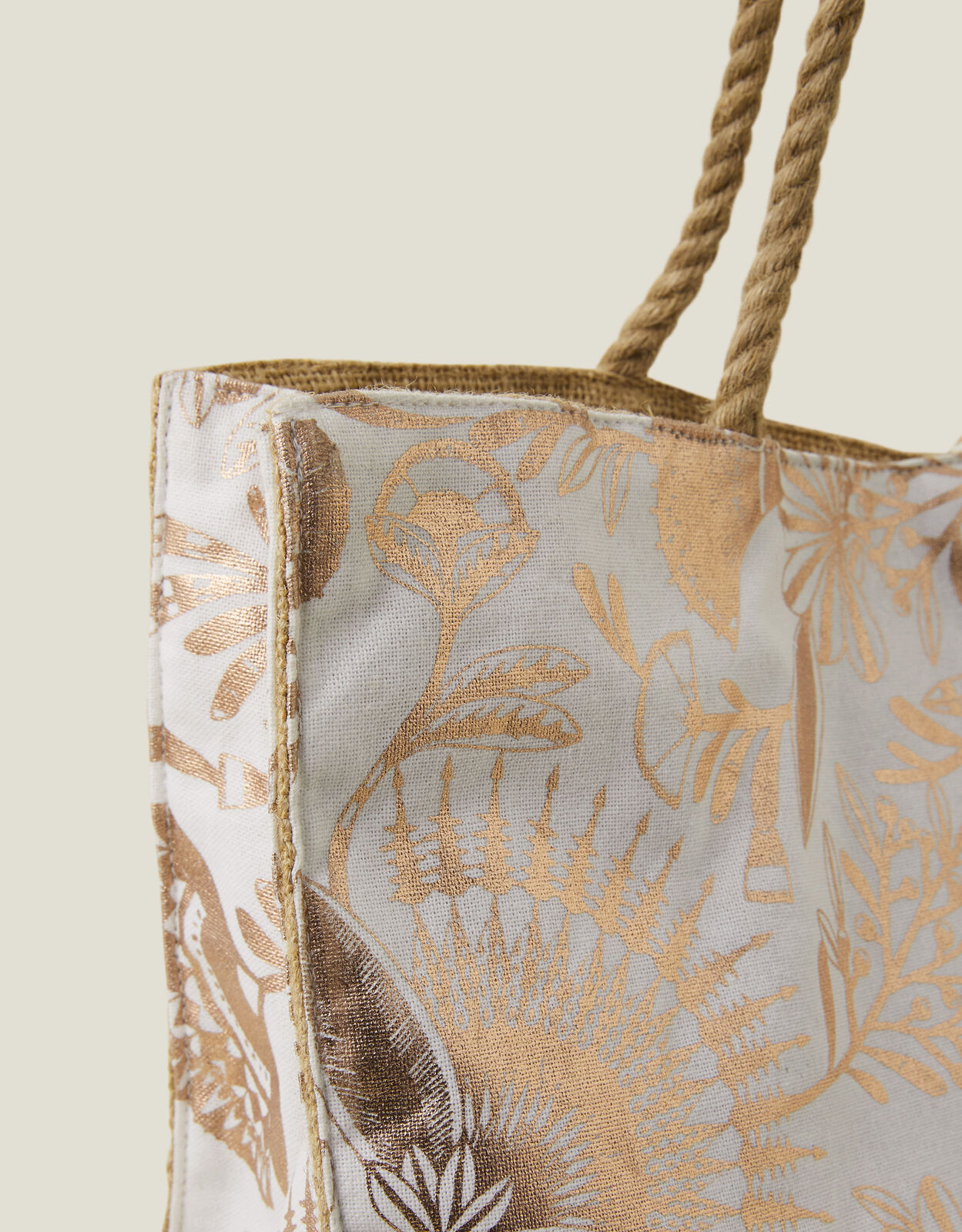 Metallic Jute Shopper Bag