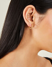 4-Pack 14ct Gold-Plated Earring Set, , large