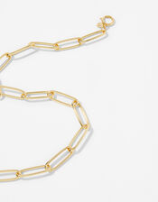 Gold-Plated Long Link Chain Necklace, , large