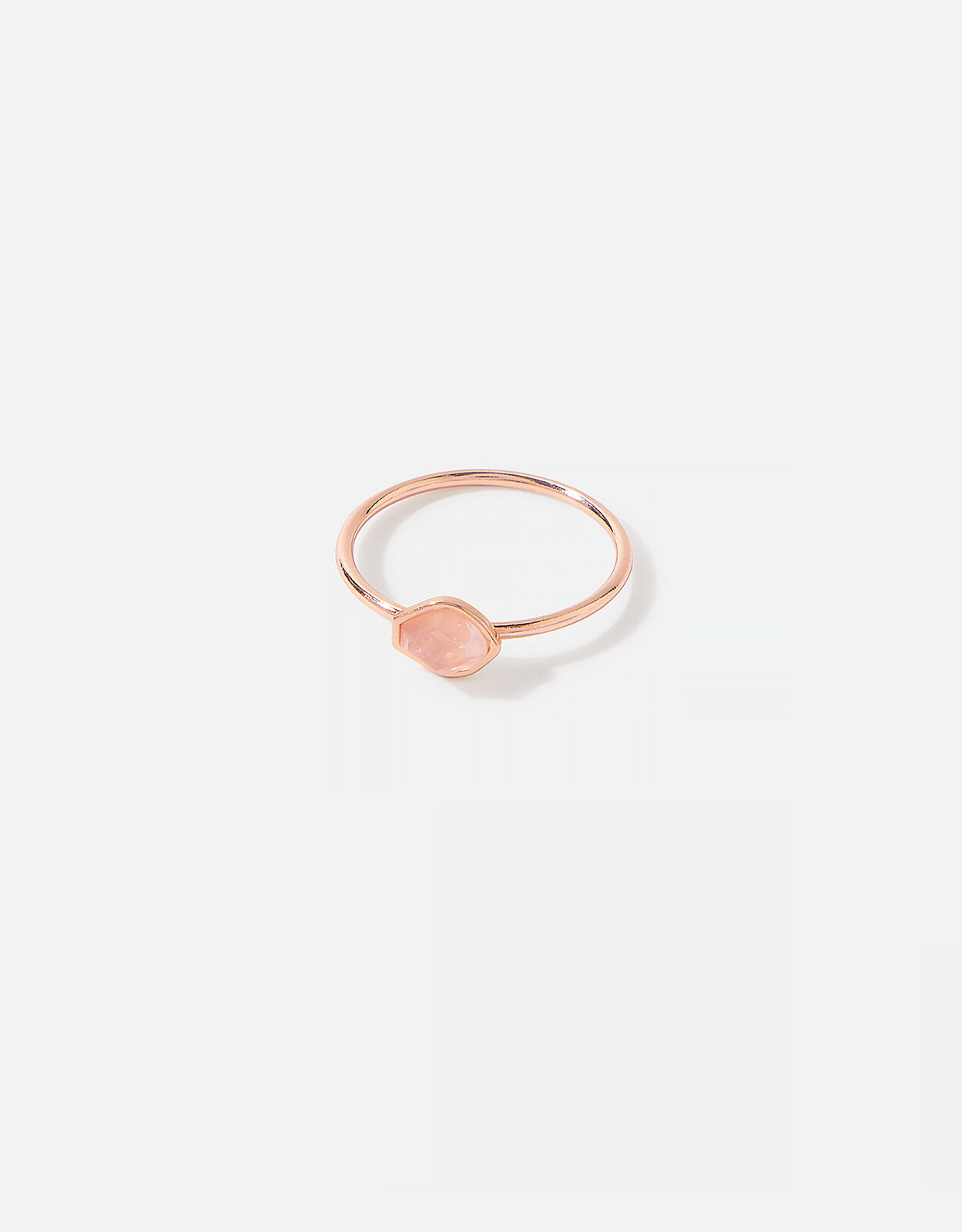 Rose quartz band discount ring
