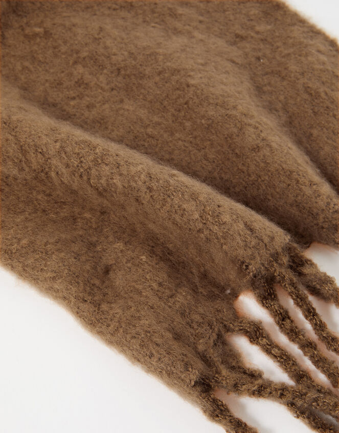 Fluffy Scarf with Reycled Fabric, , large