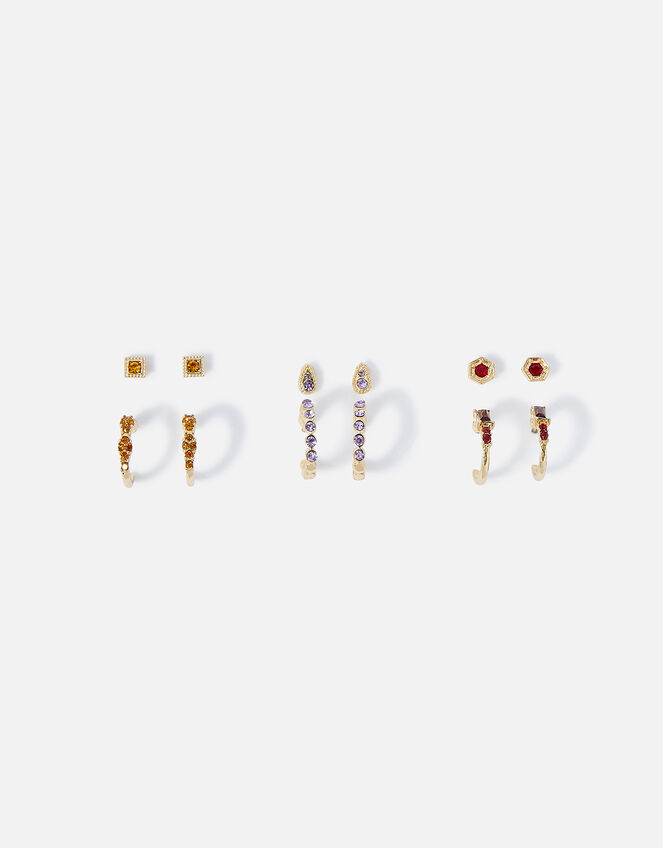 Sparkle Stud and Hoops 6 Pack, , large