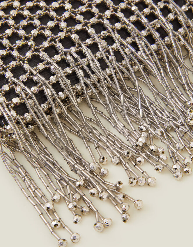 Beaded Fringe Chain Bag, , large