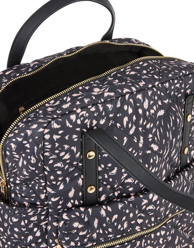 Emmy Brushstroke Print Quilted Backpack, , large