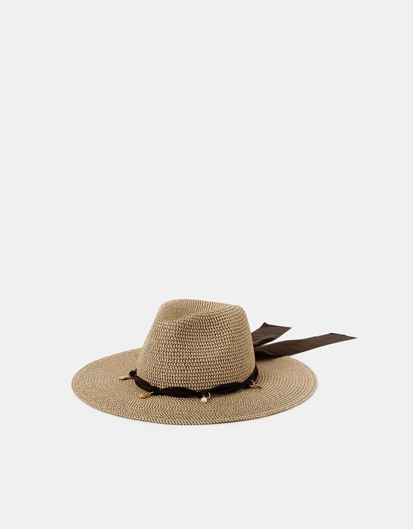 Charm Trim Fedora Hat, , large