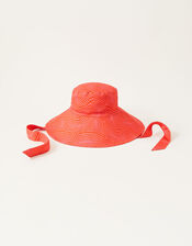 Swirl Print Bucket Hat with Ties, , large