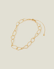 14ct Gold-Plated Molten Chain Necklace, , large