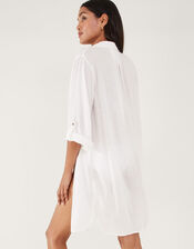 Long Sleeve Beach Shirt with LENZING™ ECOVERO™ White, White (WHITE), large