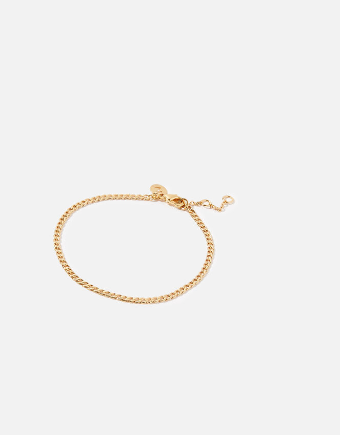 Gold-Plated Curb Chain Bracelet, , large