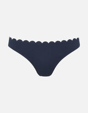 Scallop Trim Bikini Briefs, Blue (NAVY), large