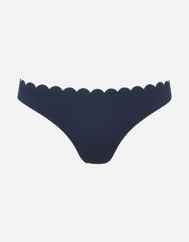 Scallop Trim Bikini Briefs, Blue (NAVY), large
