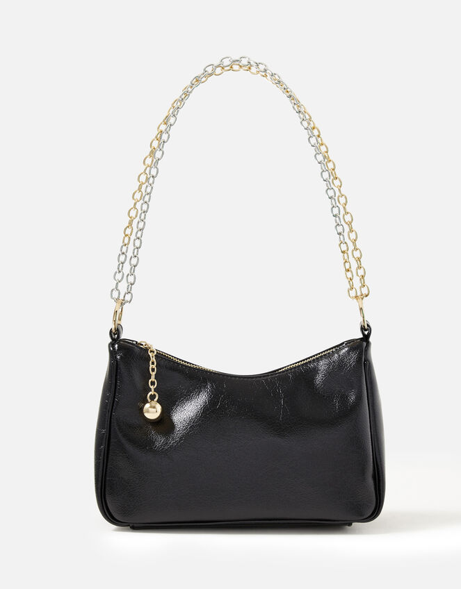 Mixed Chain Slouchy Shoulder Bag, , large