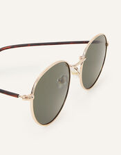 Round Metal Frame Sunglasses, , large
