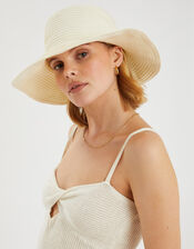 Packable Ribbed Bucket Hat Natural, , large