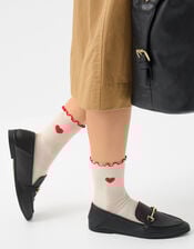 Heart Print Socks, , large