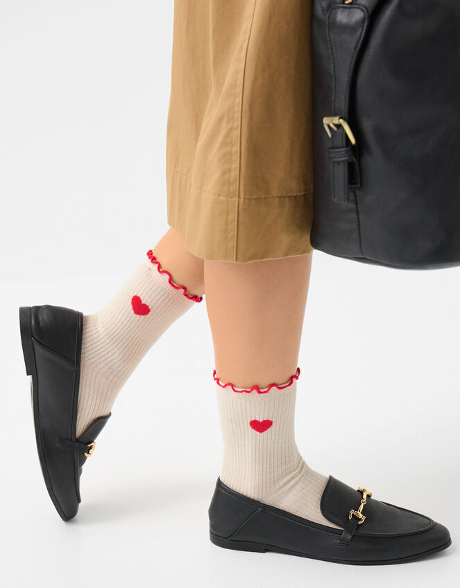 Heart Print Socks, , large