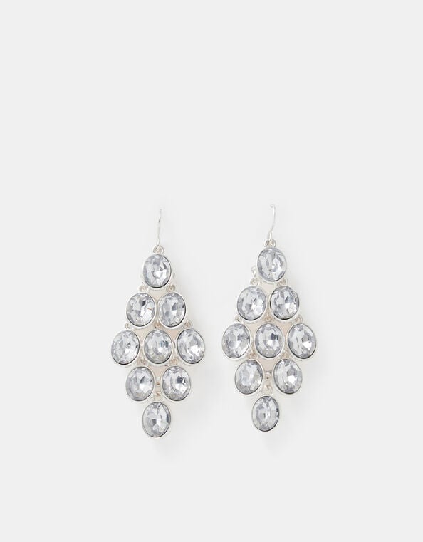 Cascading Gemstone Drop Earrings, , large